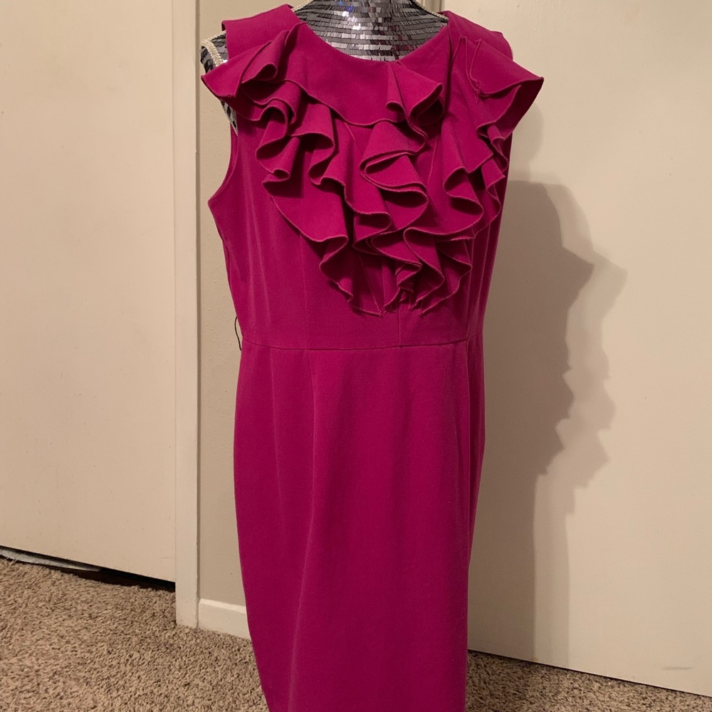 Soho Purple Ruffle Sleeveless Dress